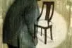 An illustration of a person looking at a chair