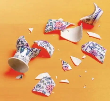 A broken vase