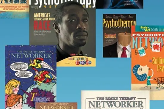 A collage of Networker magazine covers