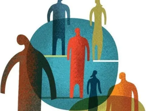 An illustration of silhouettes