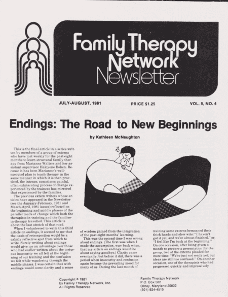 Family Therapy Networker Newsletter July-August 1981