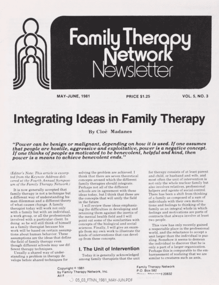 Family Therapy Networker: May-June 1981