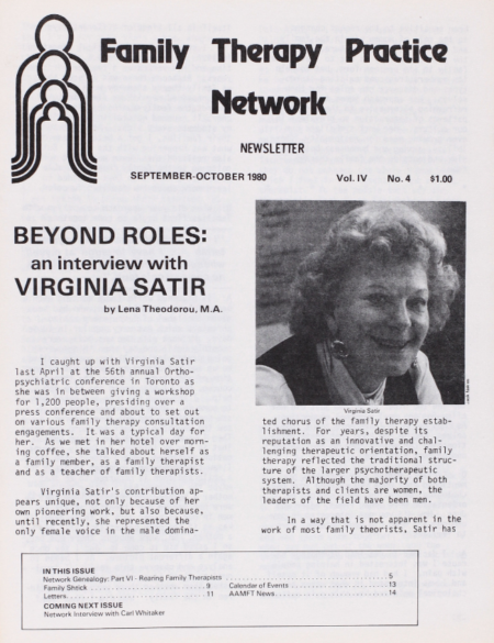 Family Therapy Practice Network Newsletter September-October 1980