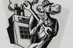 Illustration of a construction worker by Nip Rogers