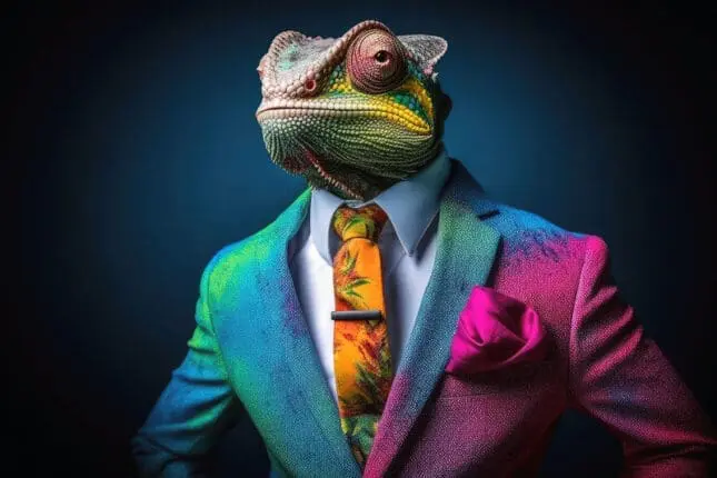 A chameleon in a suit | ILLUSTRATION © ADOBESTOCK/MICHAEL
